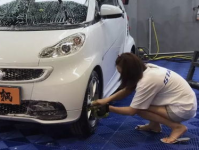 泗阳小姐姐洗车,清新活力，爱车如命